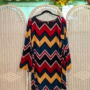 NWT Blossom/Chevron Aline Dress